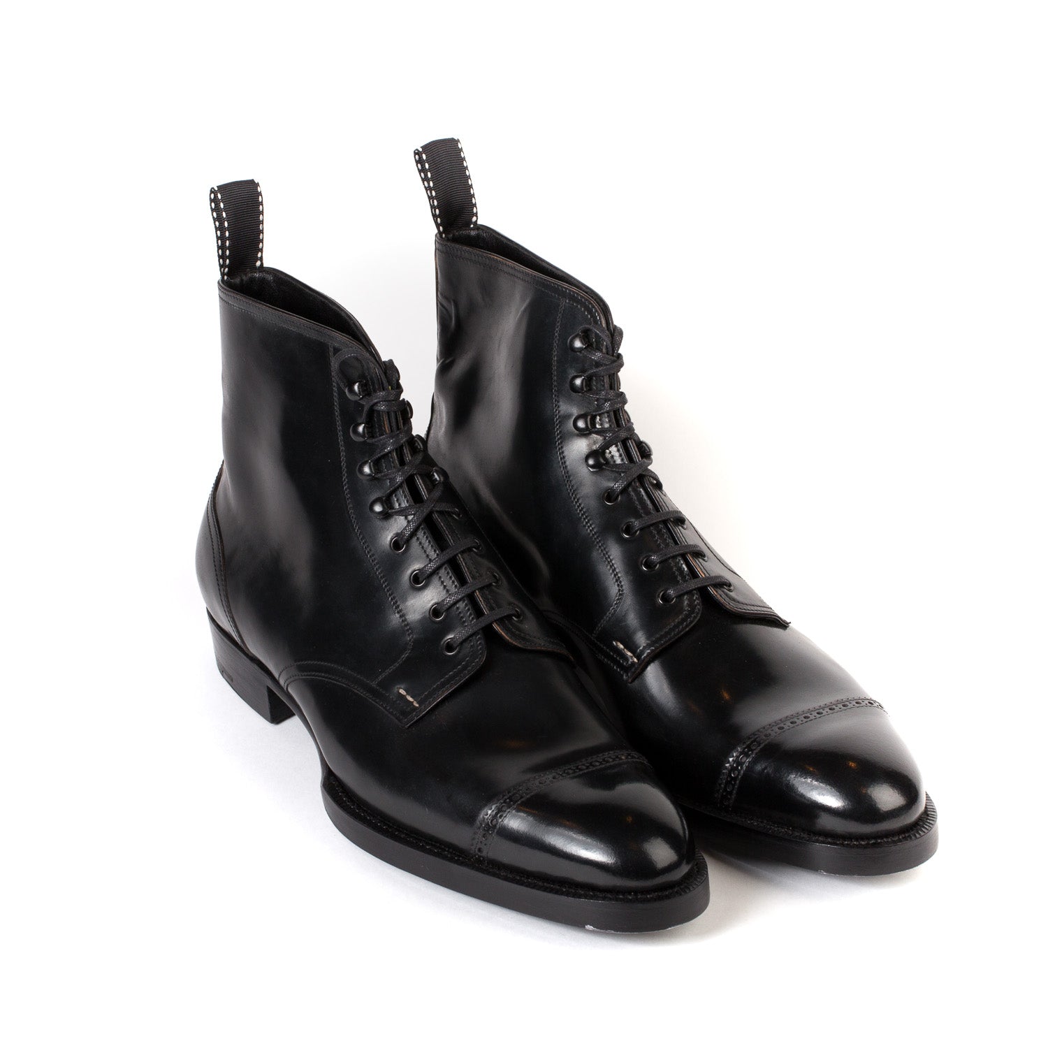 Limited Edition: Boot "Toe Cap Derby American" aus original Horween Shell Cordovan - reine Handarbeit